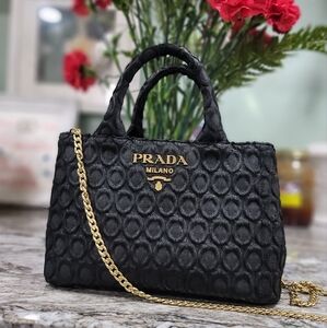 Prada black mini tote
